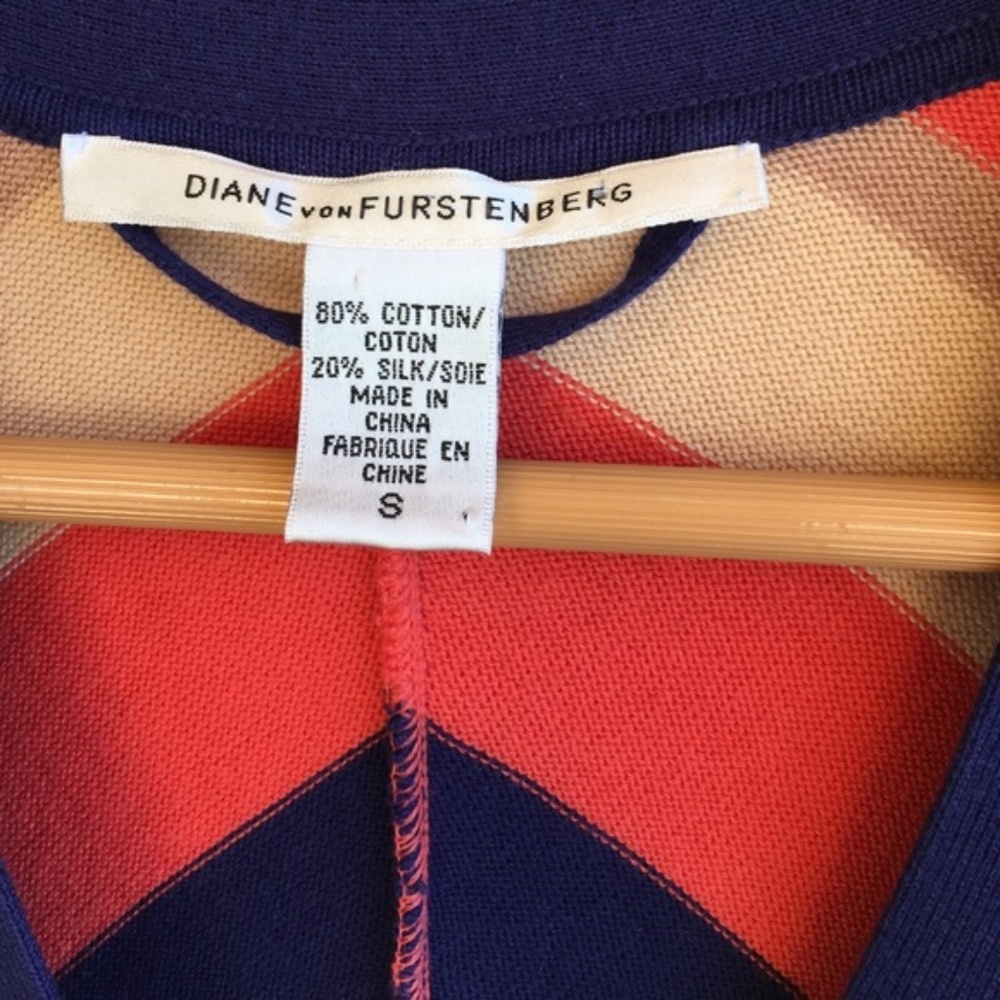 DVF silk blend long striped cardigan - Picture 3 of 3